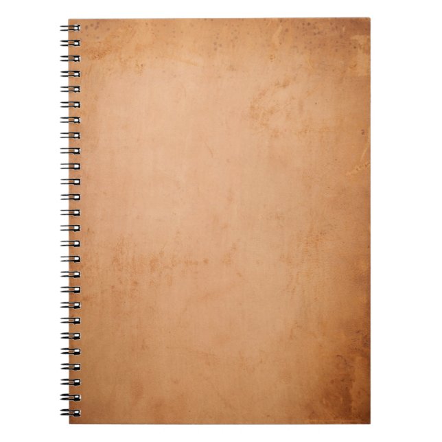 Vintage 1800s Leather Old Tan Texture Background Notebook (Front)