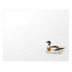 Vintage 1800s Old Drake Duck Illustration - Ducks Notepad
