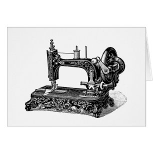 Vintage 1800s Sewing Machine Illustration