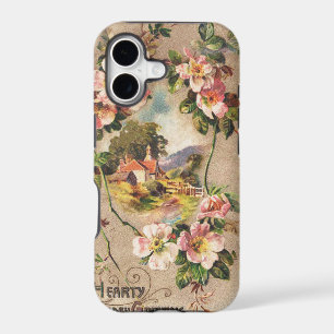 Vintage 1800s Victorian Birthday Floral Country 