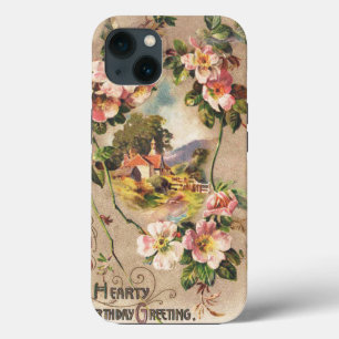 Vintage 1800s Victorian Birthday Floral Country iPhone 13 Case
