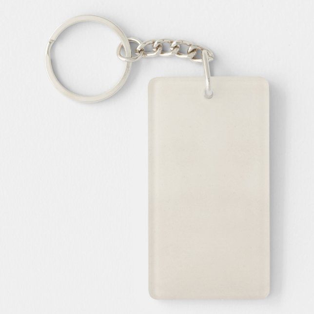 Vintage 1817 Parchment Paper Template Blank Keychain (Front)
