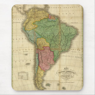 Vintage 1826 South America Map by Anthony Finley Mouse Pad