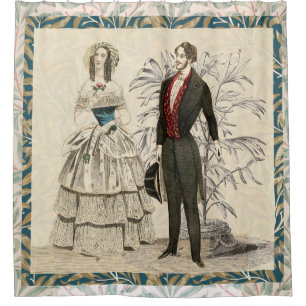 Vintage 1844 Victorian Wedding Illustration 