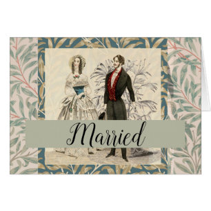 Vintage 1844 Victorian Wedding Illustration 