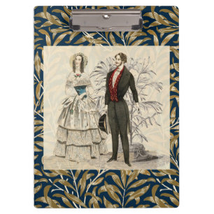 Vintage 1844 Victorian Wedding Illustration  Clipboard