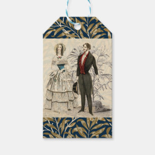 Vintage 1844 Victorian Wedding Illustration  Gift Tags