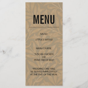Vintage 1844 Victorian Wedding Illustration Menu