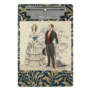 Vintage 1844 Victorian Wedding Illustration  Mini Clipboard