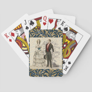 Vintage 1844 Victorian Wedding Illustration Playing Cards