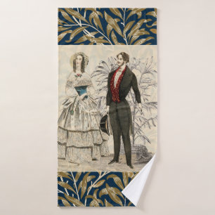 Vintage 1844 Victorian Wedding marriage Artwork Bath Towel Set