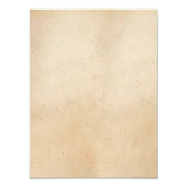 Vintage 1850 Parchment Paper Template Blank Photo Print (Front)