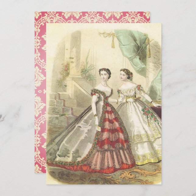 Vintage 1860s Women Card (Front/Back)