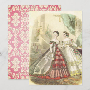 Vintage 1860s Women Card