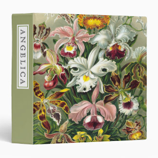 Vintage 1865 Botanical Orchids Illustration Binder