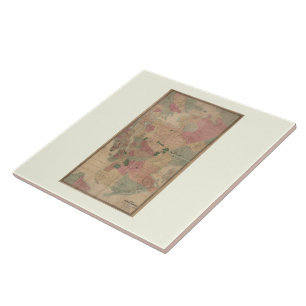 Vintage 1872 Brooklyn Map - New York City, Queens Tile