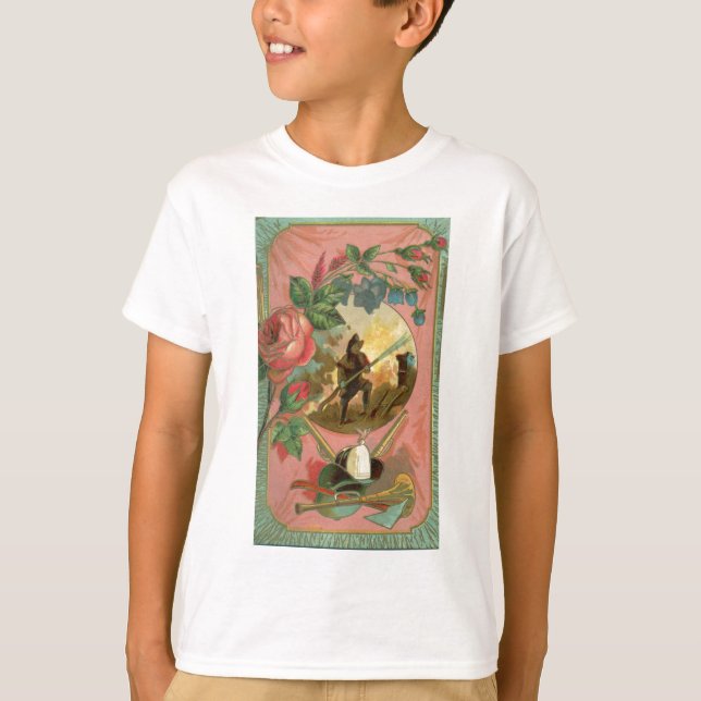 Vintage 1880's Fireman Firefighter Cover T-Shirt (Front)