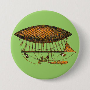Vintage 1883 Travelling Zeppelin 3 Inch Round Button