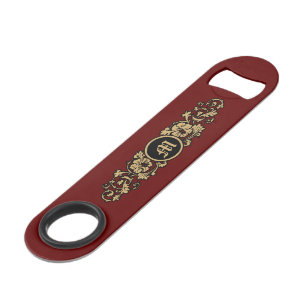Vintage 1884 Cartouche Ornament Monogram Template Bar Key