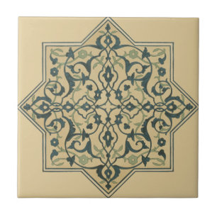 Vintage 1884 Ornamental Ceramic Art Customize Tile