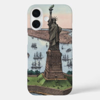 Vintage 1885 Statue of Liberty NYC Harbour Art