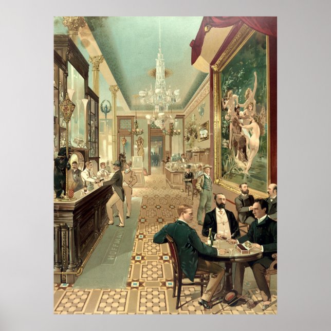 Vintage 1890 Saloon Poster (Front)