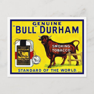 Vintage 1890s Bull Durham tobacco ad Postcard