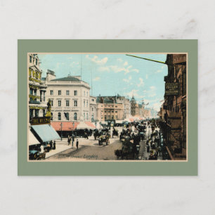 Vintage 1890s colour Oxford street London photo Postcard