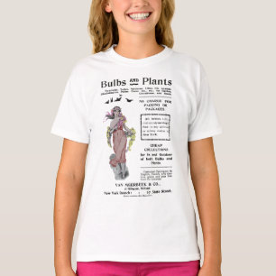 Vintage 1890's Woman Gardening Garden Plants AD T-Shirt