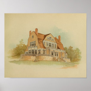Vintage 1895 Artistic House Painting Colours Print