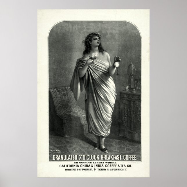 Vintage 1896 Coffee Ad Poster (Front)