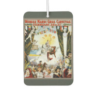 Vintage 1900 Mobile Mardi Gras Carnival Poster Art