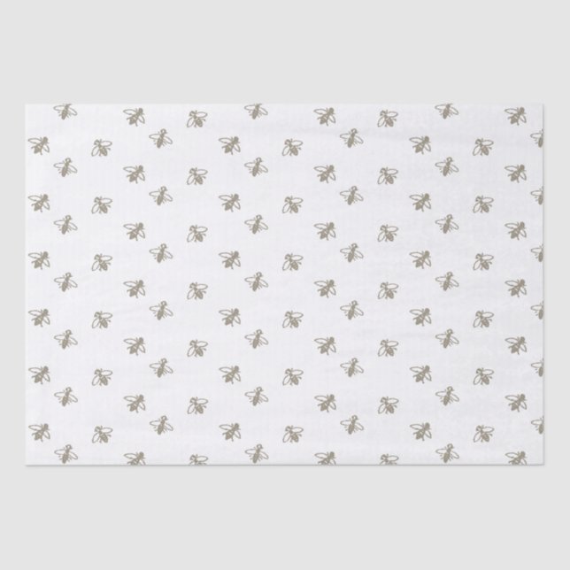 Vintage 1900s Flying French Honeybees Tissue Paper (Front)