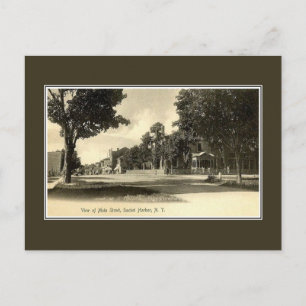 Vintage 1900s Main Street Sackets Harbour NY Postcard