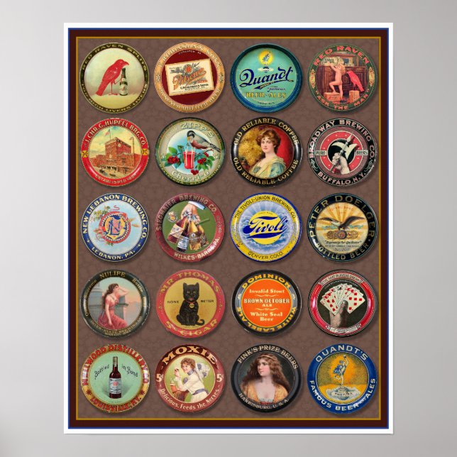 VINTAGE 1900s TIP TRAY COLLECTION  Poster (Front)