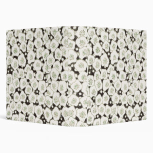 Vintage 1902 Japanese Floral: Black White Blossom  Binder