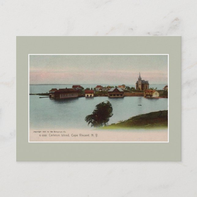 Vintage 1905 Carleton Island Cape Vincent NY Postcard (Front)