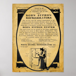 Vintage 1909 Bohn Syphon Refrigerator Print