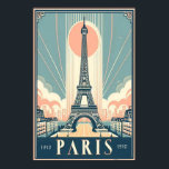 Vintage 1910 Paris Eiffel Tower Art Deco Poster<br><div class="desc">• This stunning Art Deco-style poster features a vintage depiction of the Eiffel Tower. The clean lines and bold design celebrate the elegance of Paris, capturing the timeless beauty of the city's architecture and charm. Perfect for lovers of Paris, vintage travel art, and retro décor, this piece will add a...</div>