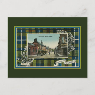 Vintage 1910s Scottish Douglas clan Tartan Comrie Postcard