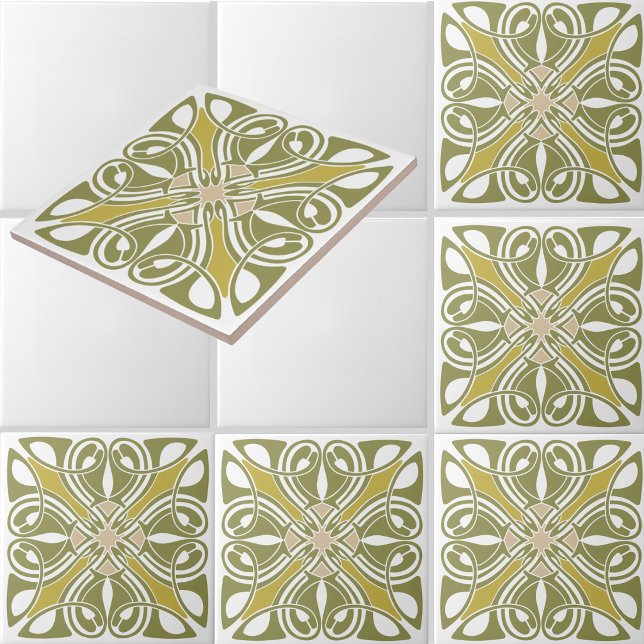 Vintage 1911 Art Nouveau Repro Customizable Colour Tile (Creator Uploaded)