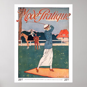 Vintage 1914 Golf Print