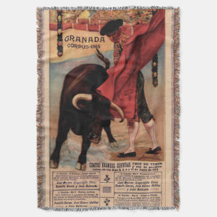 Vintage 1915 Spanish  bullfighting blanket