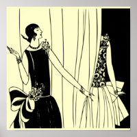 Vintage 1920 Flapper Deco Poster 2 - Customize!
