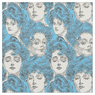 Vintage 1920 "Gibson Girls" Bachelor's Pattern Fabric