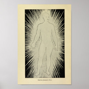 Vintage 1920 Sub-Conscious Man Art Print