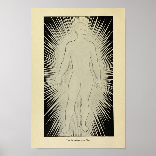 Vintage 1920 Sub-Conscious Man Art Print (Front)