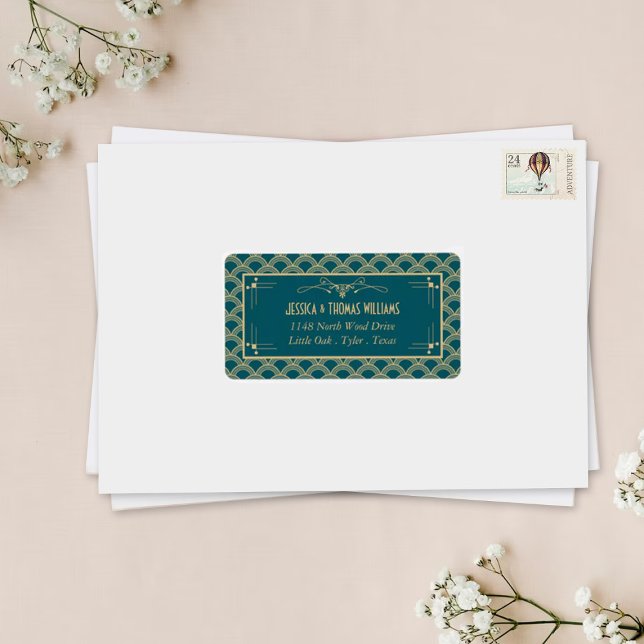 Vintage 1920's Art Deco Gatsby Wedding Collection Label (Creator Uploaded)