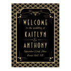 Vintage 1920's Art Deco Gatsby Wedding Welcome