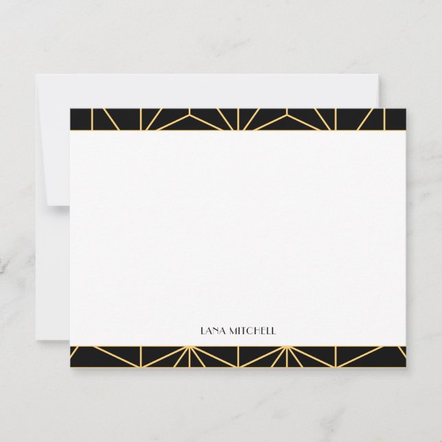 Vintage 1920s art deco geometric card (Front)